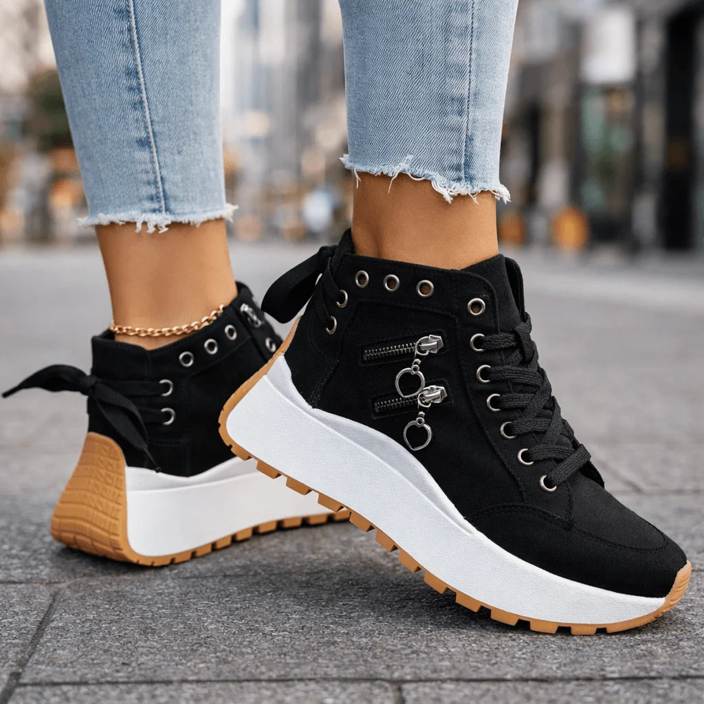 Saylor High Top Shoes | Cushioned Support, Side Zipper 7