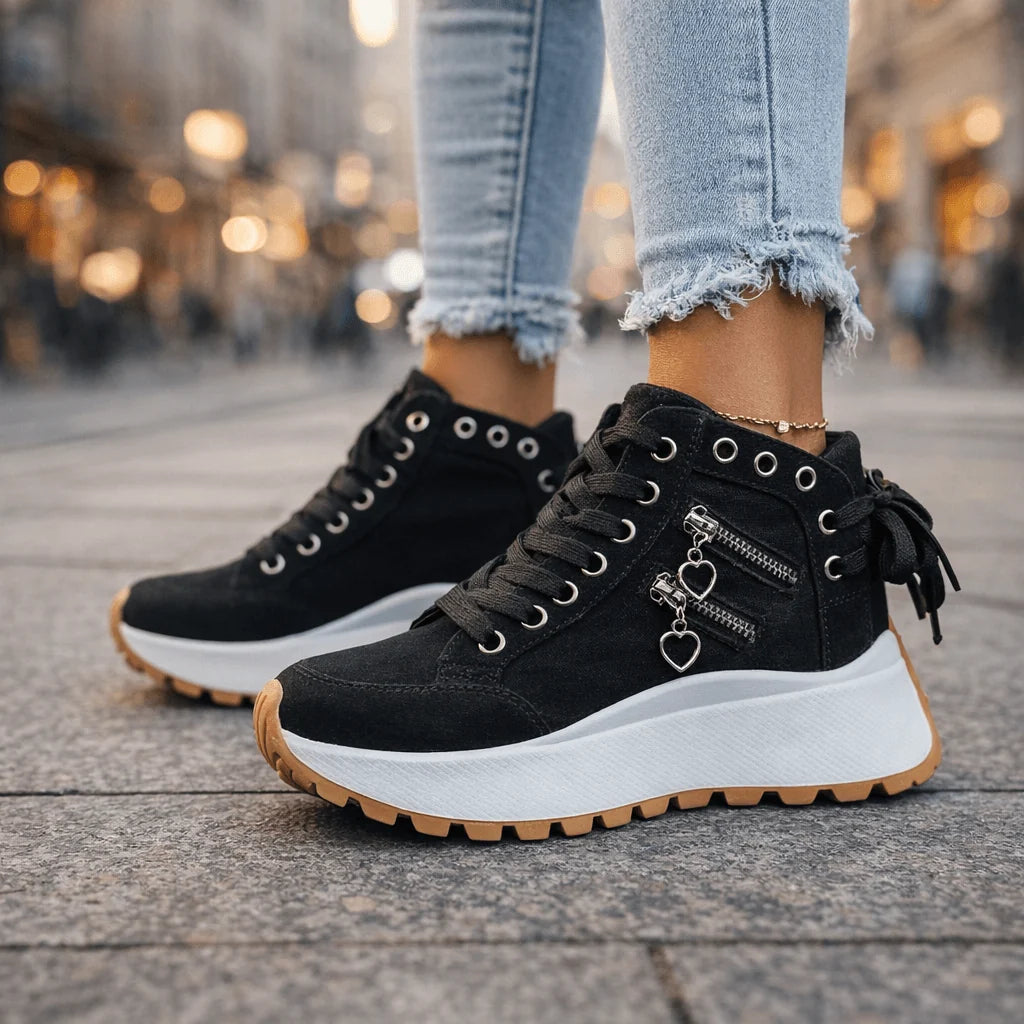 Saylor High Top Shoes | Cushioned Support, Side Zipper 8