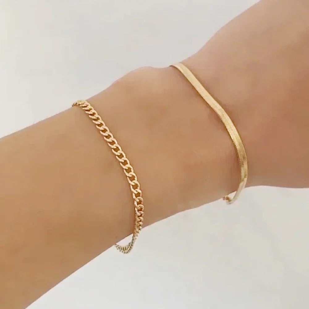 Gold &amp; Silver Chain Bracelet