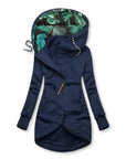 Casual Palm Print Rain Jacket