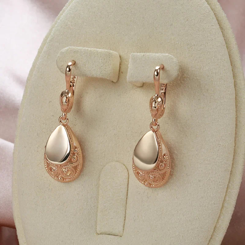 Gold Merle Drop Earrings for Women