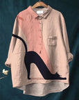 Uluru Graphic Shirt with Cat Illustration