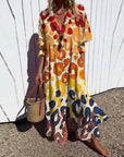 Tiered Boho Midi Dress with Floral Print