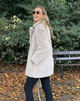 Elegant Long Faux Fur Coat Women