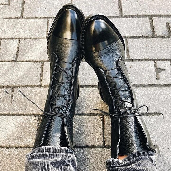 Sophie Black Ankle Boots | Lace-Up, Polished Finish for Women 1