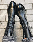 Sophie Black Ankle Boots | Lace-Up, Polished Finish for Women 1