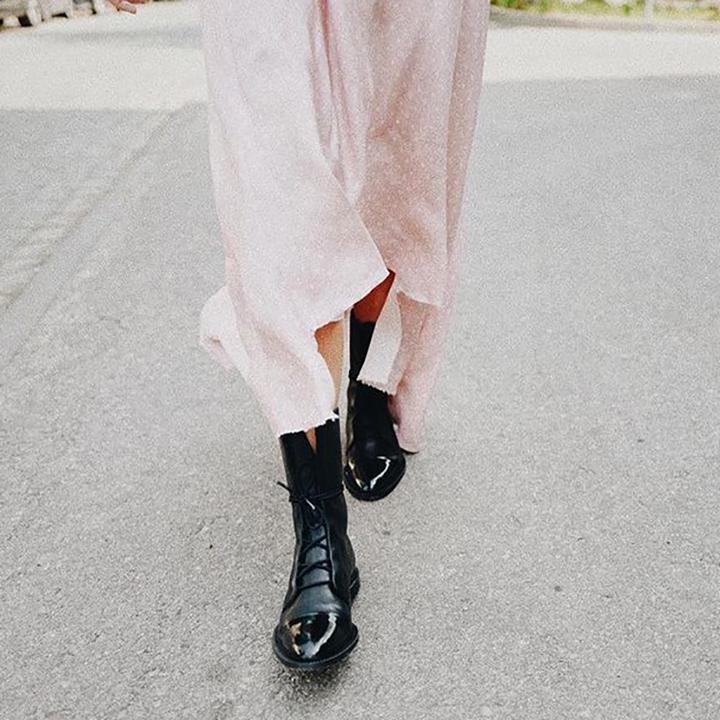 Sophie Black Ankle Boots | Lace-Up, Polished Finish for Women 5
