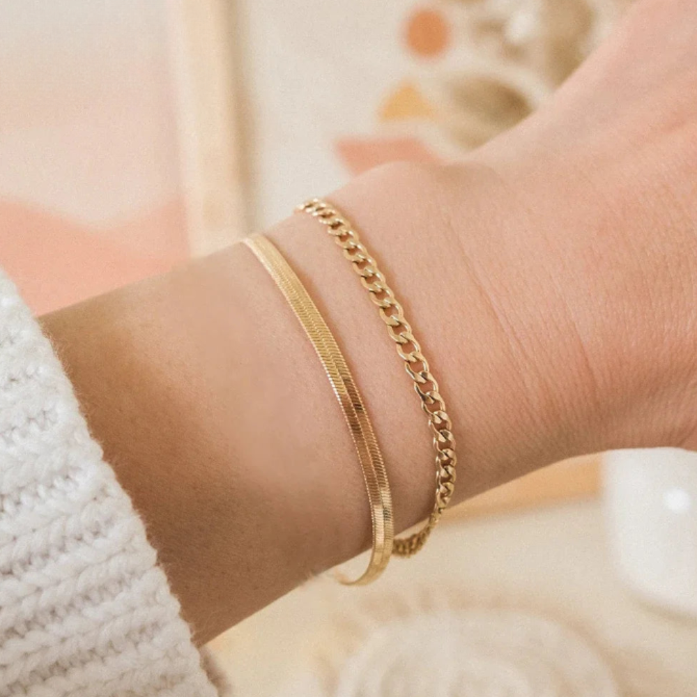 Gold &amp; Silver Chain Bracelet