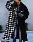 Long Women's Coat with Stylish Patterns