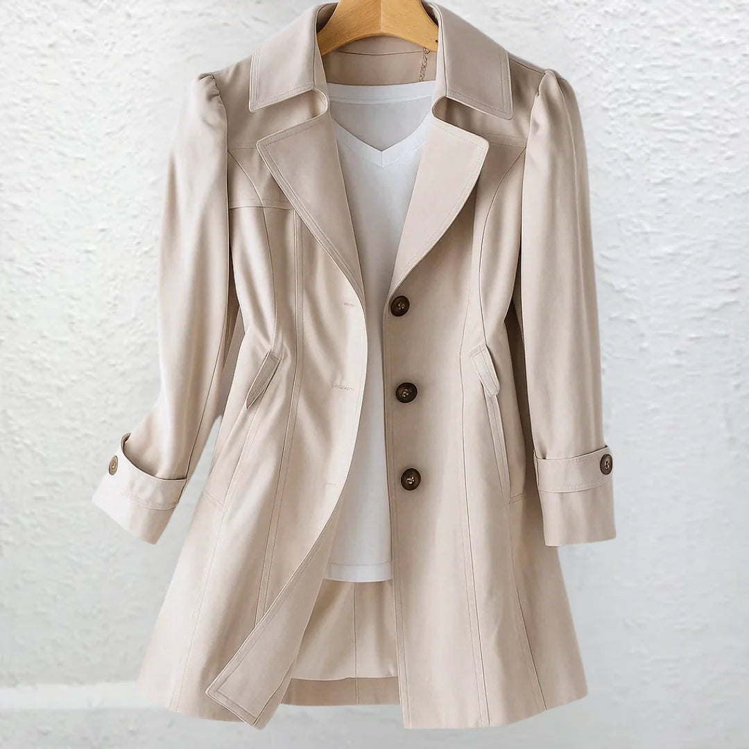 Vera Trench Coat Women | Vintage Collar, Tailored Fit, Lightweight 0