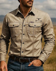 Wade Work Shirt | Rugged Cotton, Classic Western Style for Men 0