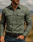 Wade Work Shirt | Rugged Cotton, Classic Western Style for Men 1