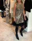 Sleeveless Leopard Print Fashion Dress