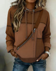 Stylish Color-Blocked Hoodie