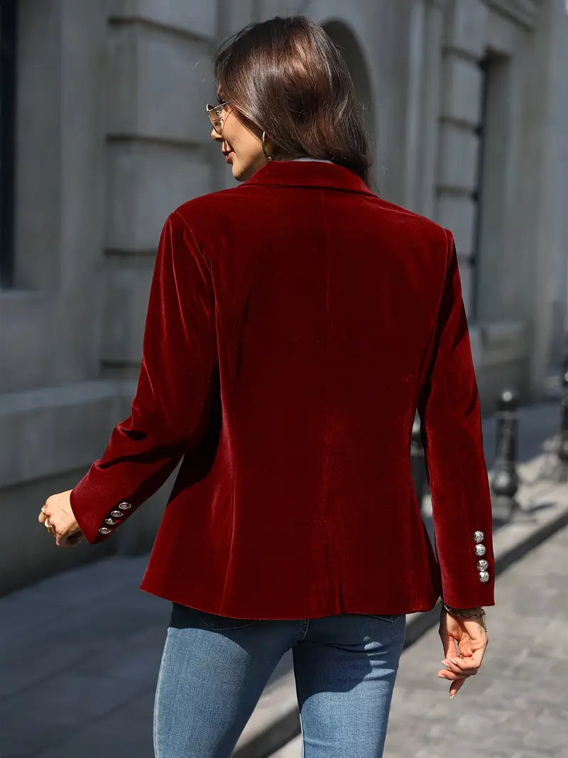 Elegant Velvet Blazer Jacket for Women