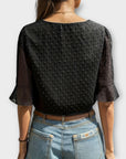Blouse with Deep Neckline – Soft-Touch Statement Piece for Elegant Evenings or Weekend Styling