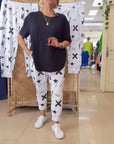 Mid-Rise Casual Printed Pants