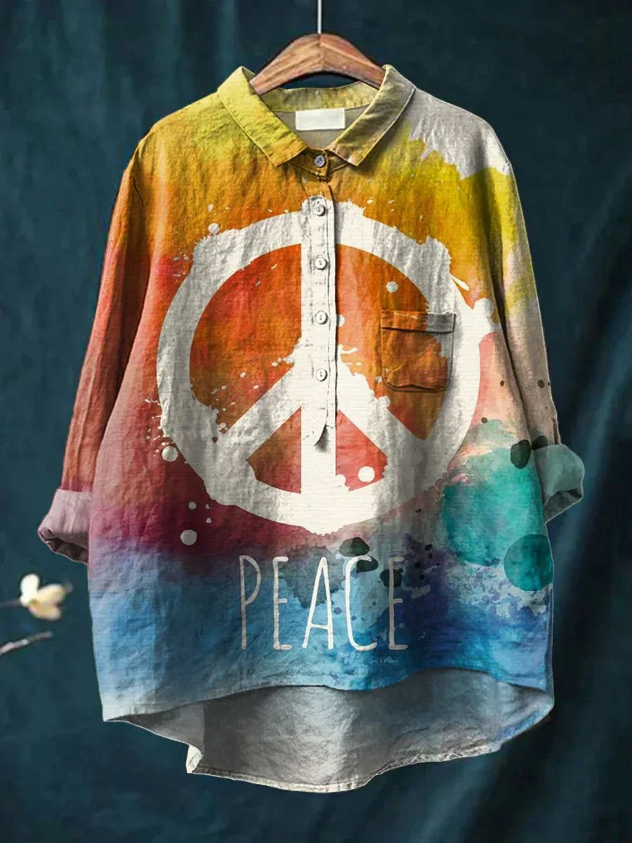Peace Art Shirt with Hippie Vibe