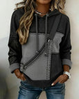 Stylish Color-Blocked Hoodie