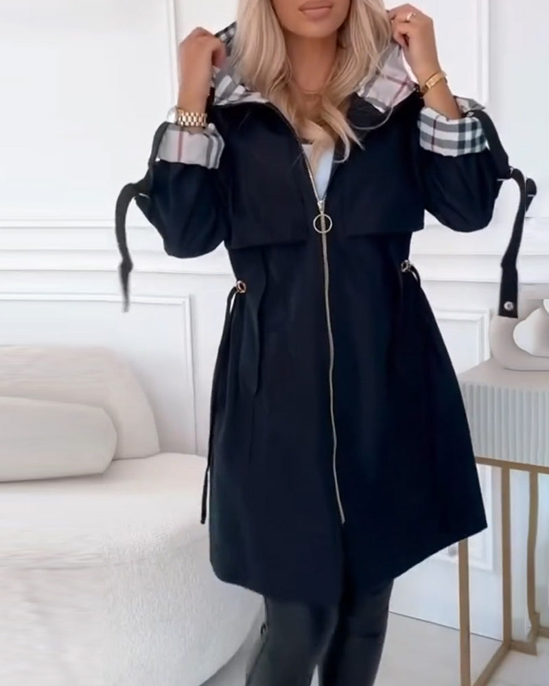 Hooded Jacket Trench Coat