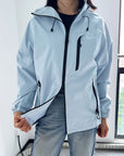 Casual Rain Jacket with Hood Women