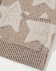 Sherpa Star V-Neck Cardigan with Pockets