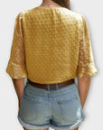 Blouse with Deep Neckline – Soft-Touch Statement Piece for Elegant Evenings or Weekend Styling