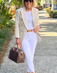 Elegant Brown Blazer Coat