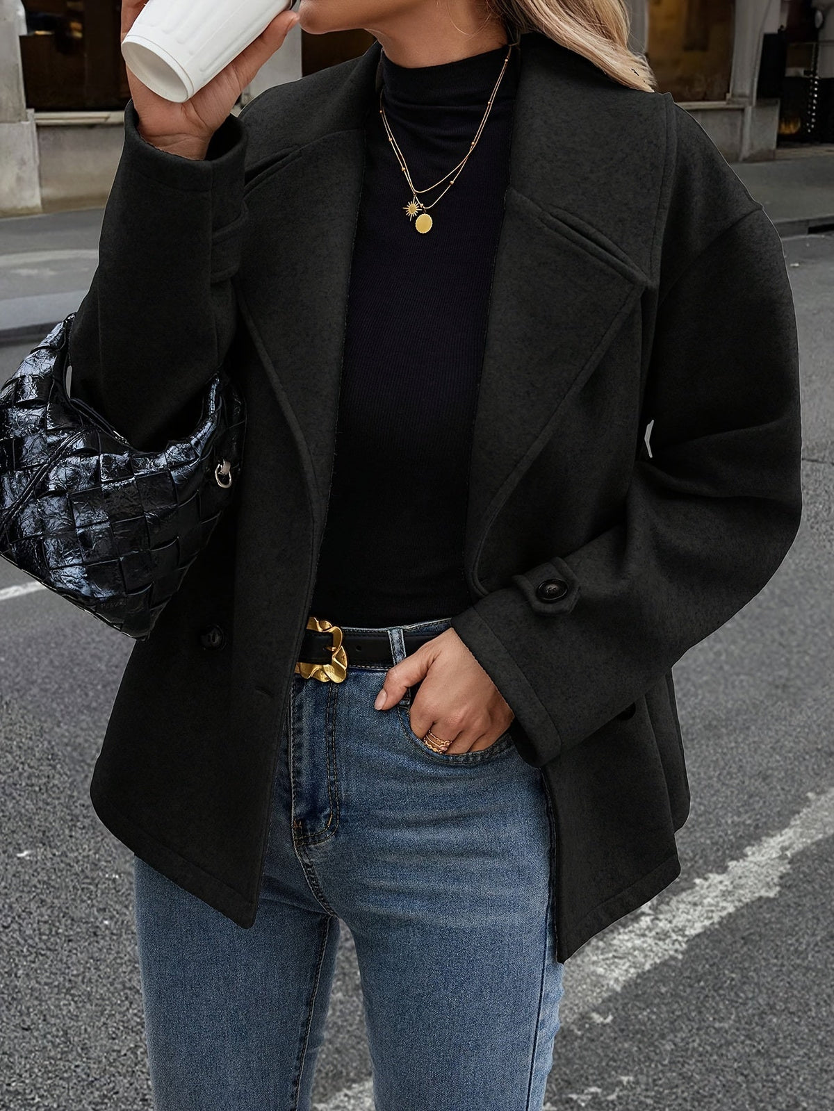 Stylish Double-Breasted Jacket with Button Details