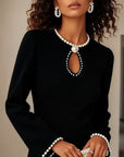 Stylish Long Sleeve Straight Dress