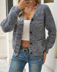 Elegant Polyester Knit Cardigan for Women