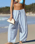 Casual Plaid Print Cropped Pants
