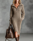 Stylish Pocket Sweater Dress