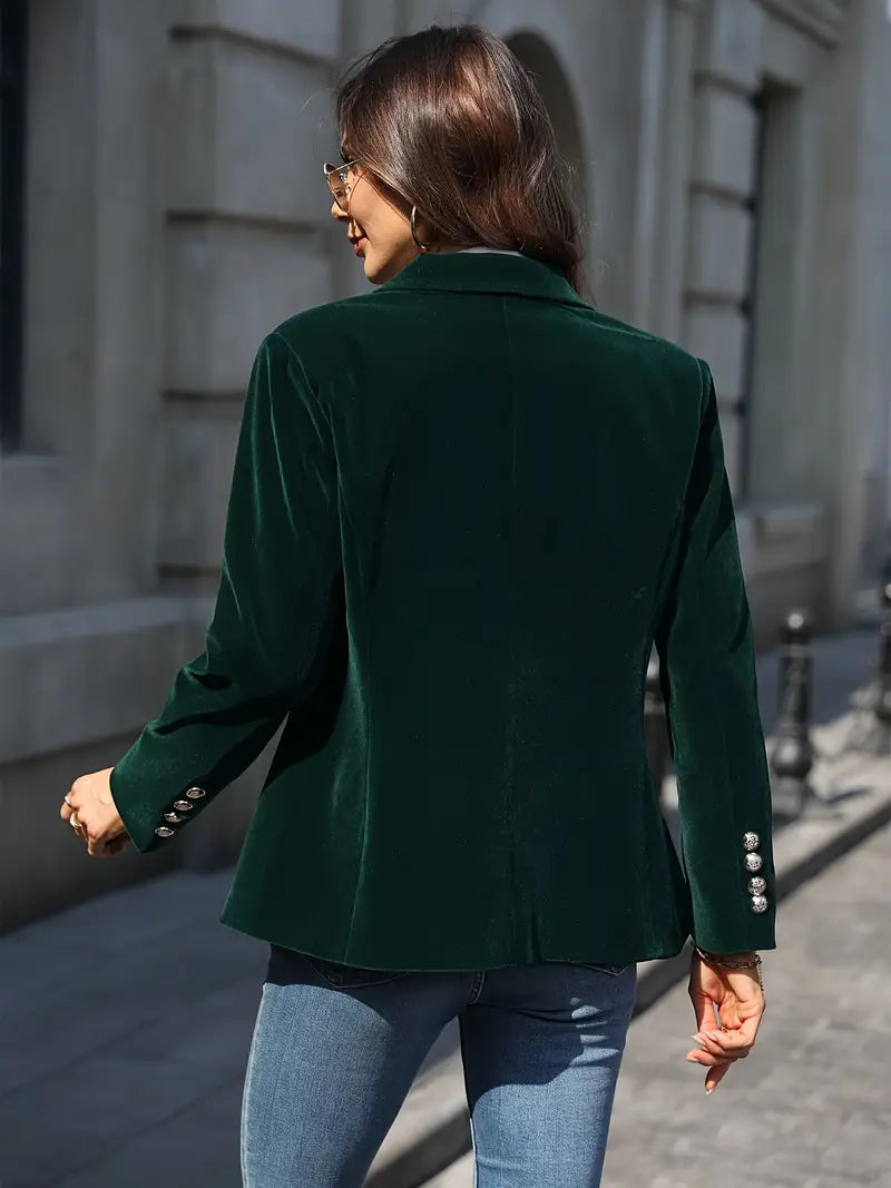 Elegant Velvet Blazer Jacket for Women