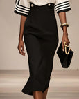 Stylish Striped Contrast Waist Dress