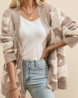 Sherpa Star V-Neck Cardigan with Pockets