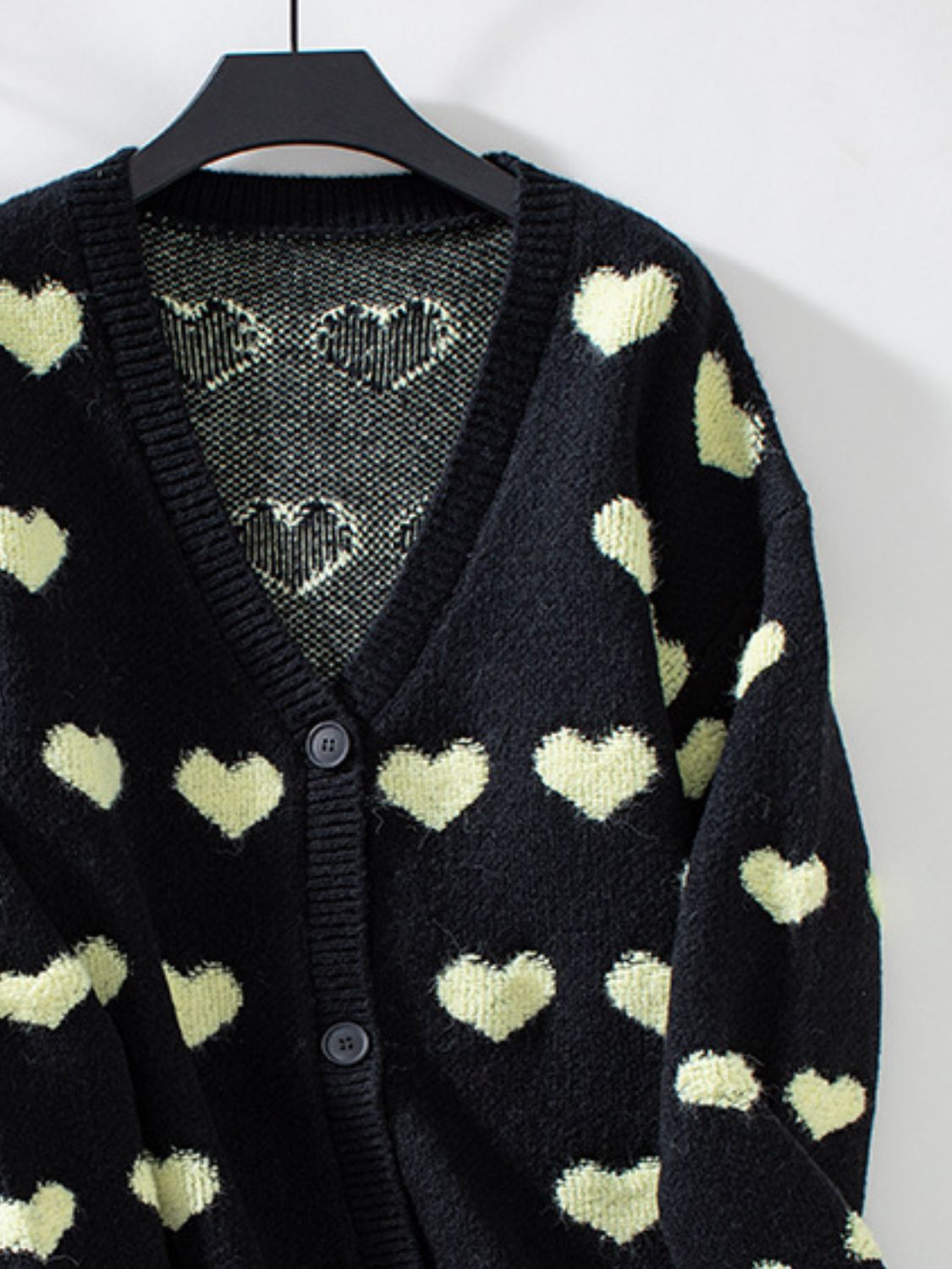 Women's Heart Knitted Cardigan