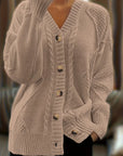Women's Casual -Colored Cable Knit Cardigan