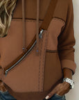 Stylish Color-Blocked Hoodie