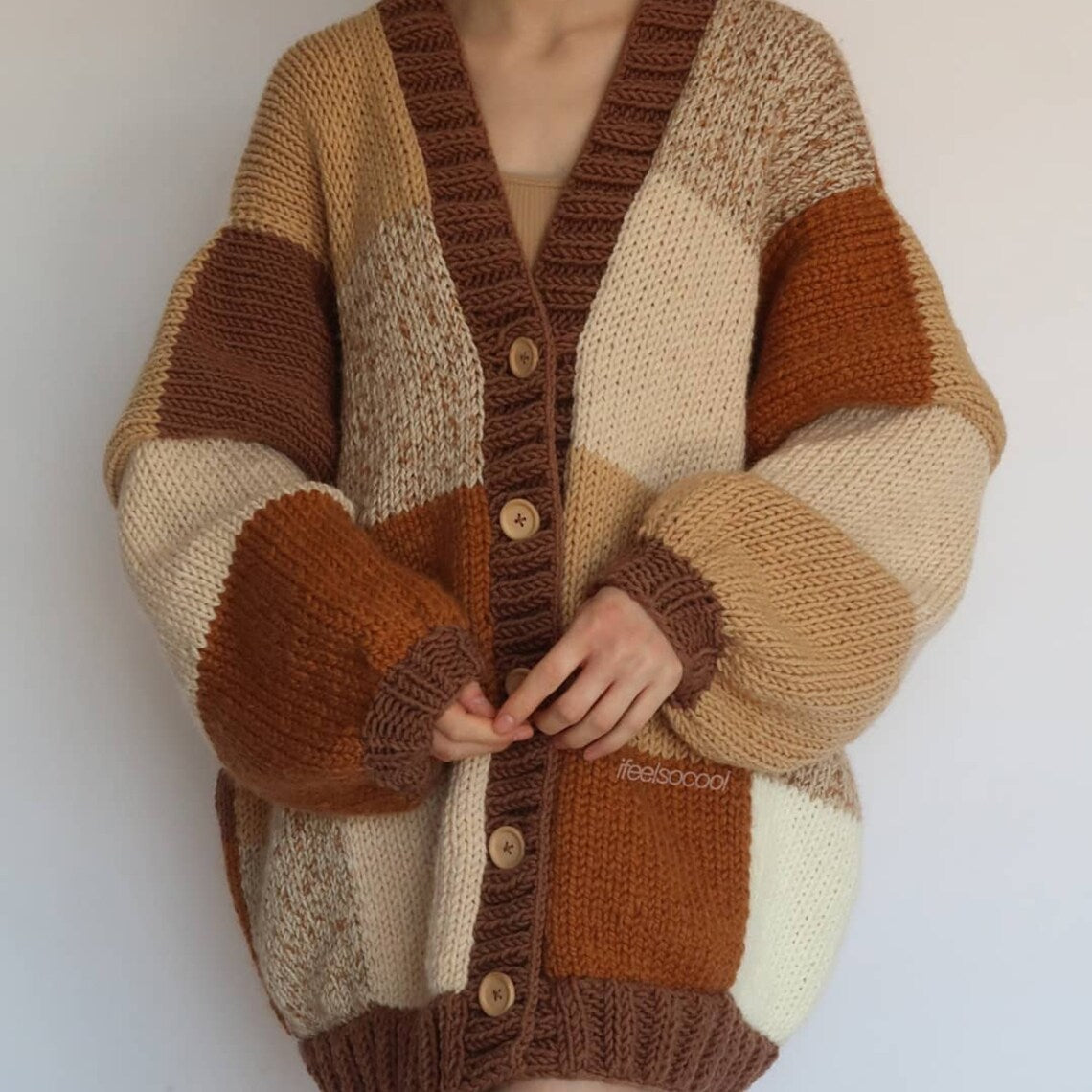Women's Thinner Patchwork Cardigan