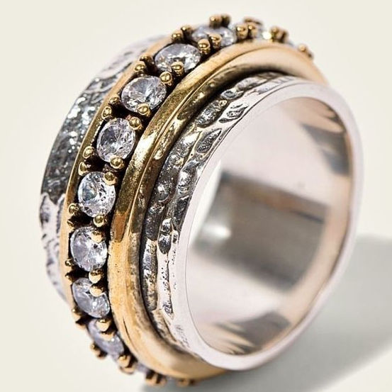 Handmade Vintage Gold &amp; Silver Ring