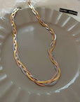 Elegant Necklace Made of Gold and Silver