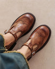 Chic Leather Mary Jane Shoes for Ladies