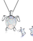Opal Sea Turtle Jewelry Set