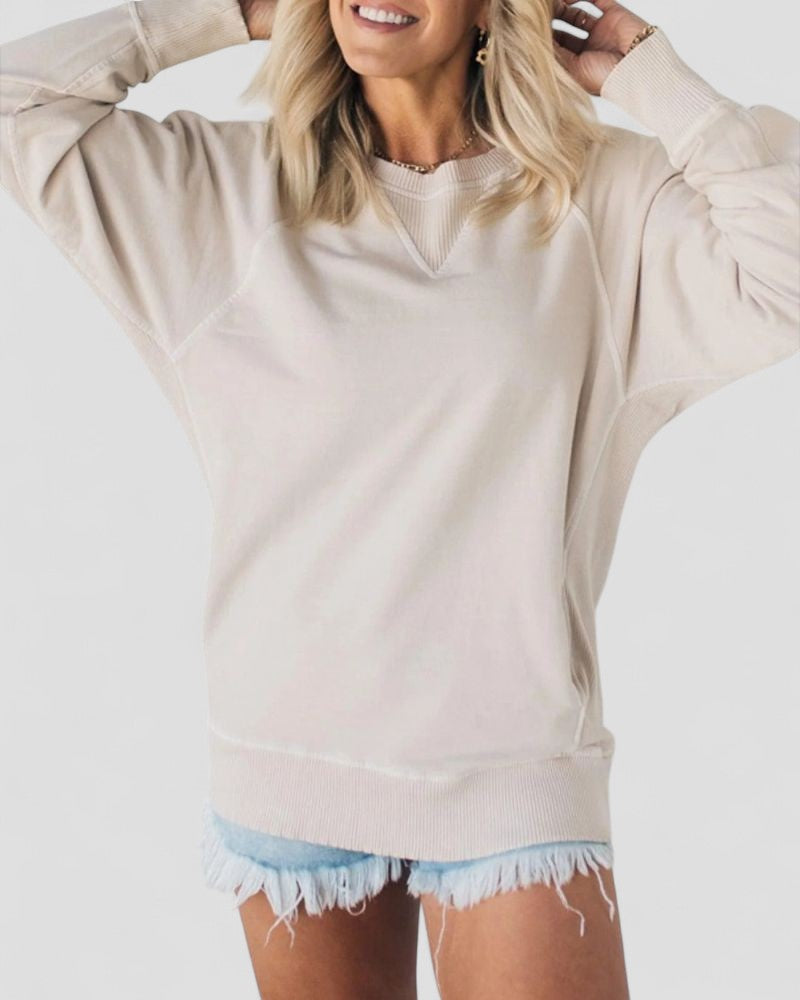 Textured Pullover Sweater with Pockets